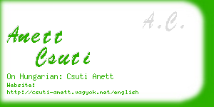 anett csuti business card